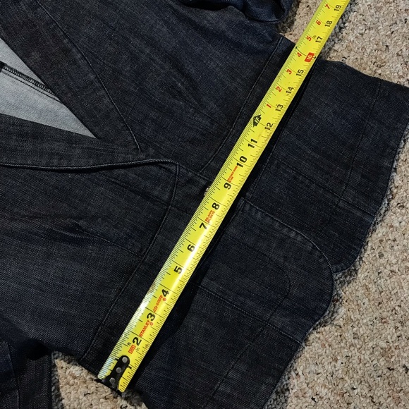 Women’s WHITE HOUSE | BLACK MARKET Dark Blue Denim Jean Jacket Blazer EUC Sz 8 - Picture 5 of 14